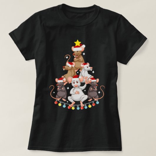Funny Rat Kerstmis Rat Lover T-shirt (Design voorkant)