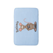 Funny rat met camera-cartoon illustratie badmat (Voorkant Verticaal)
