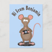 Funny rat met camera-cartoon illustratie briefkaart (Voorkant)