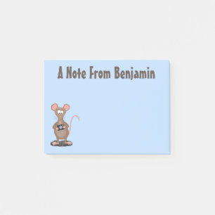 Funny rat met camera-cartoon illustratie post-it® notes