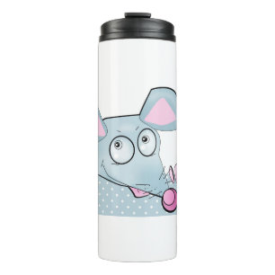 Funny rat, rat, Kerstmis Thermosbeker