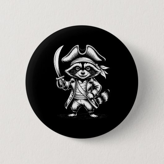 Funny Rate Raccoon  Ronde Button 5,7 Cm (Voorkant)