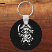 Funny Rate Raccoon  Sleutelhanger (Voorkant)