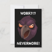 Funny Raven Retirement Kaart (Voorkant)