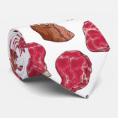 Funny Raw Meat- Steak- en Ribben Stropdas (Opgerold)