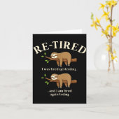 Funny Re-tired Definition Sloth  Kaart (Gele Bloem)