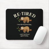 Funny Re-tired Definition Sloth Muismat (Met muis)