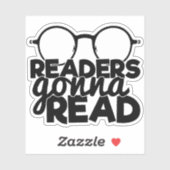 Funny Readers lezen Gezegde boekworm lezen Sticker (Vel)
