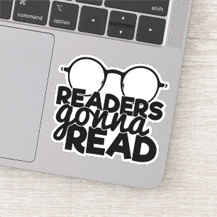 Funny Readers lezen Gezegde boekworm lezen Sticker
