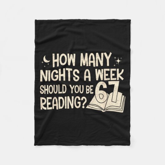 Funny Reading 67 Six Seven Meme Englieacher Book L Fleece Deken (Voorkant)