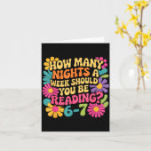 Funny Reading Book Teacher 67 Six Seven Meme Kaart (Gele Bloem)