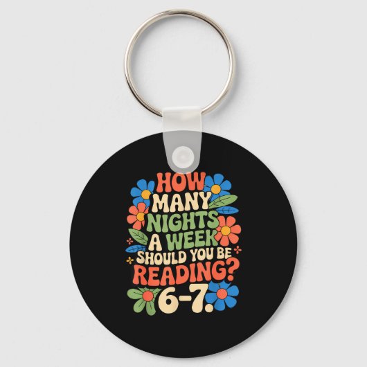 Funny Reading Book Teacher 67 Six Seven Meme  Sleutelhanger (Voorkant)