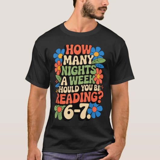 Funny Reading Book Teacher 67 Six Seven Meme T-shirt (Voorkant)