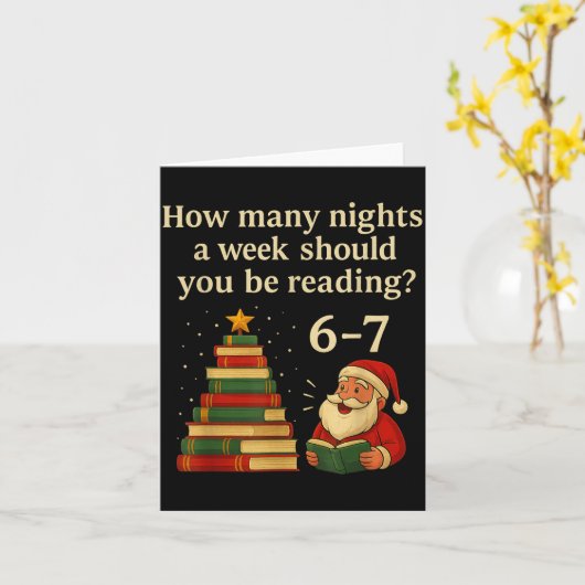 Funny Reading Christmas Tree Book– Reading 6 7 Mem Kaart (Gele Bloem)
