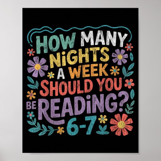 Funny Reading Six Seven Meme Book Lover 67 Teacher Poster (Voorkant)