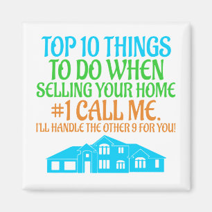Funny Real Estate Agent Broker Realtor Cute House Magneet