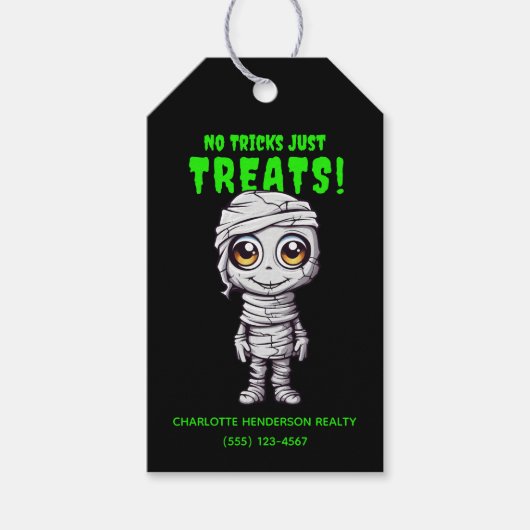 Funny Real Estate Mummy Halloween Gift Labels Cadeaulabel (Voorkant)