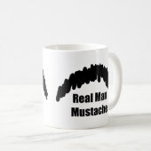 Funny Real Mannen Cookie Duster Mustache Koffiemok (Voorkant rechts)