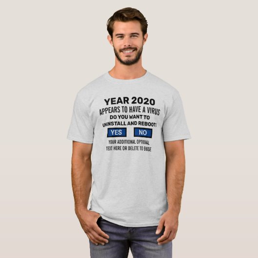 Funny Reboot 2020 Computer Geek Virus Detection T-shirt (Voorkant volledig)