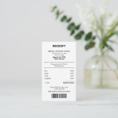Funny, Receipt theme Bridal shower invitation (Debout devant)