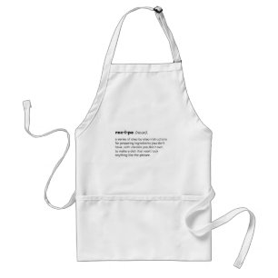 Funny Recipe Definition Apron Standaard Schort