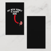 Funny Recipient Kidney Transplant Visitekaartje (Voorkant / Achterkant)