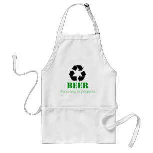 Funny recycling apron met bier gezegde standaard schort