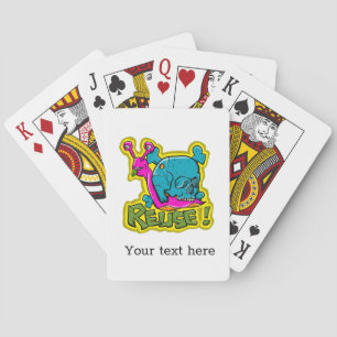 Funny recycling Cartoon Pokerkaarten