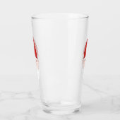 Funny Red Angry Gnome Glas (Links)