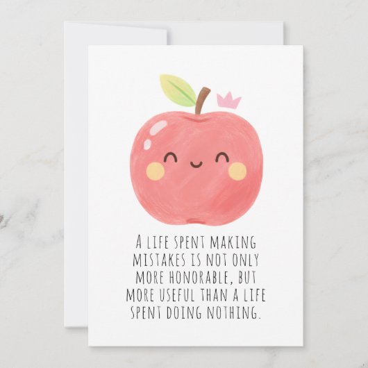 Funny Red Apple Eat a Red Apple Day Bedankkaart (Voorkant)