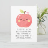 Funny Red Apple Eat a Red Apple Day Bedankkaart (Staand voorkant)