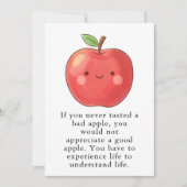Funny Red Apple Eat a Red Apple Day Bedankkaart (Voorkant)