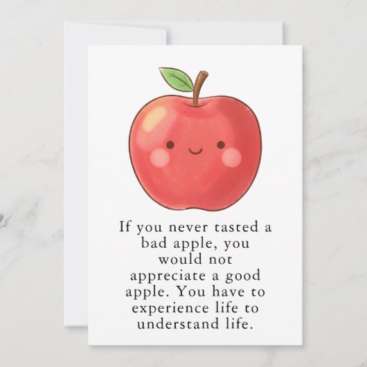 Funny Red Apple Eat a Red Apple Day Bedankkaart (Voorkant)