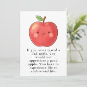 Funny Red Apple Eat a Red Apple Day Bedankkaart (Staand voorkant)