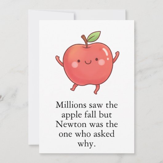 Funny Red Apple Eat a Red Apple Day Bedankkaart (Voorkant)