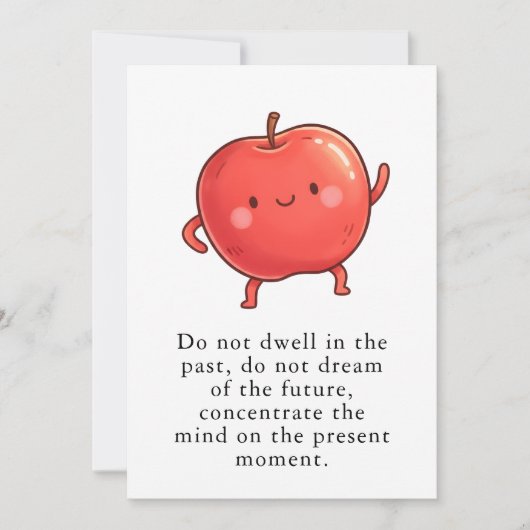 Funny Red Apple Eat a Red Apple Day Bedankkaart (Voorkant)