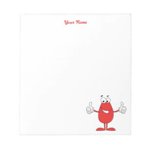 Funny Red Cartoon Notitieblok