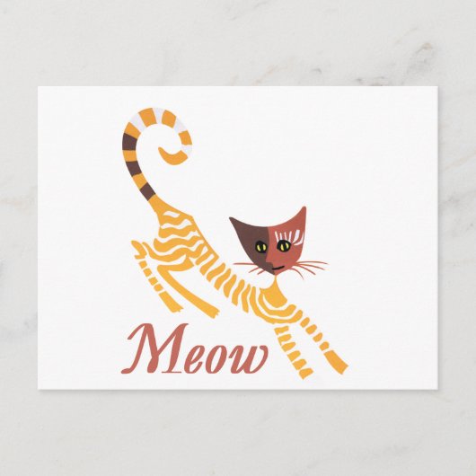 Funny red cat briefkaart (Voorkant)