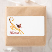 Funny red cat etiket (Insitu)