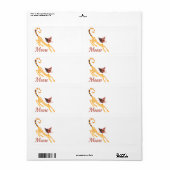 Funny red cat etiket (Full Sheet)