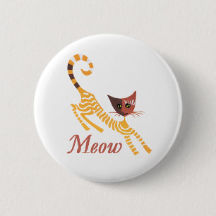 Funny red cat ronde button 5,7 cm