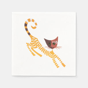 Funny red cat servet