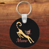 Funny red cat sleutelhanger (Voorkant)