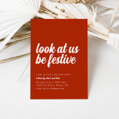 Funny Red Christmas Fête Invitation