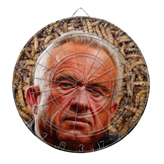 Funny Red-Faced Robert F. Kennedy Jr & Brain Worms Dartbord (Voorkant)
