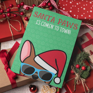 Funny Red Fawn French Bulldog kerstmis Kaart
