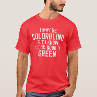 Funny Red - Groene kleurenblindheid T-shirt