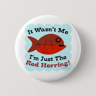 Funny Red Herring Reader Logo Ronde Button 5,7 Cm