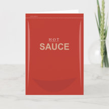 Funny Red Hot Sauce Packet Valentijn Day Card