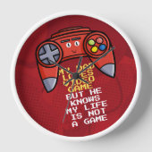 Funny Red Joystick Vaderdag Groet (Voorkant)